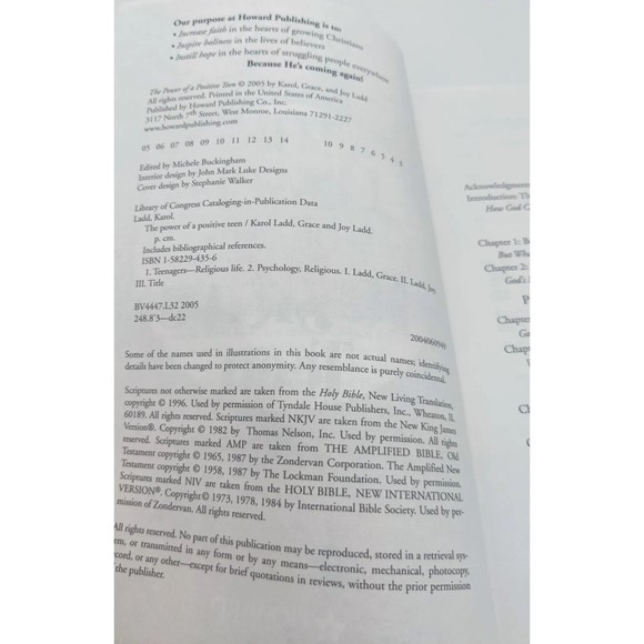 The Power of a Positive Teen by Ladd, Karol Paperback Devotional Book Teenager - Picture 7 of 8